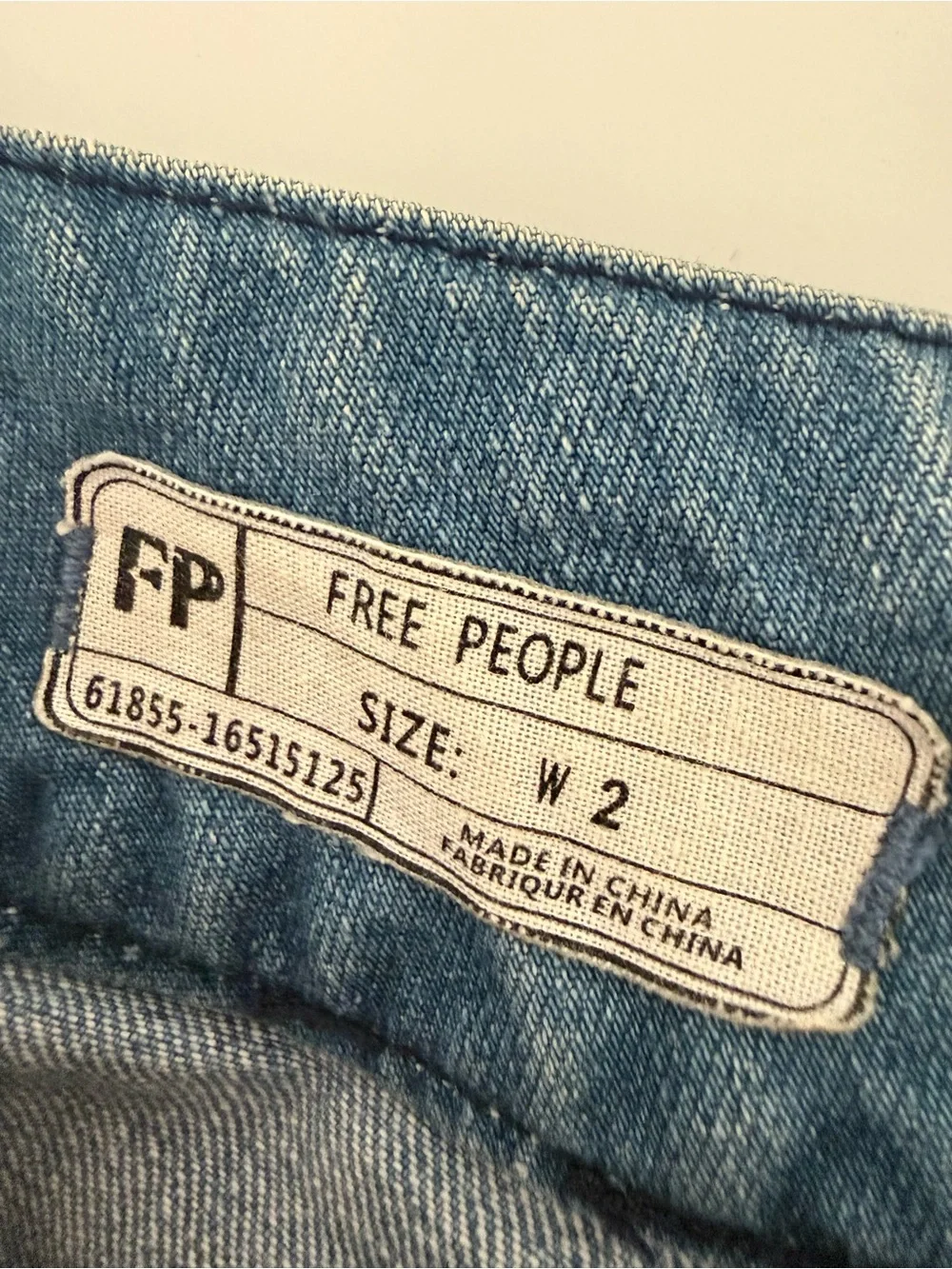Free People Light Blue Denim Mini Skirt